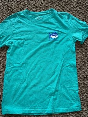 Southern tide teal boys shirt size large (12-14) like new